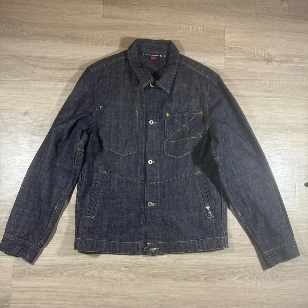 Vintage‎ Guess Premium Denim Jean Jacket USN-81 Size Medium Patch Logo Mexico
